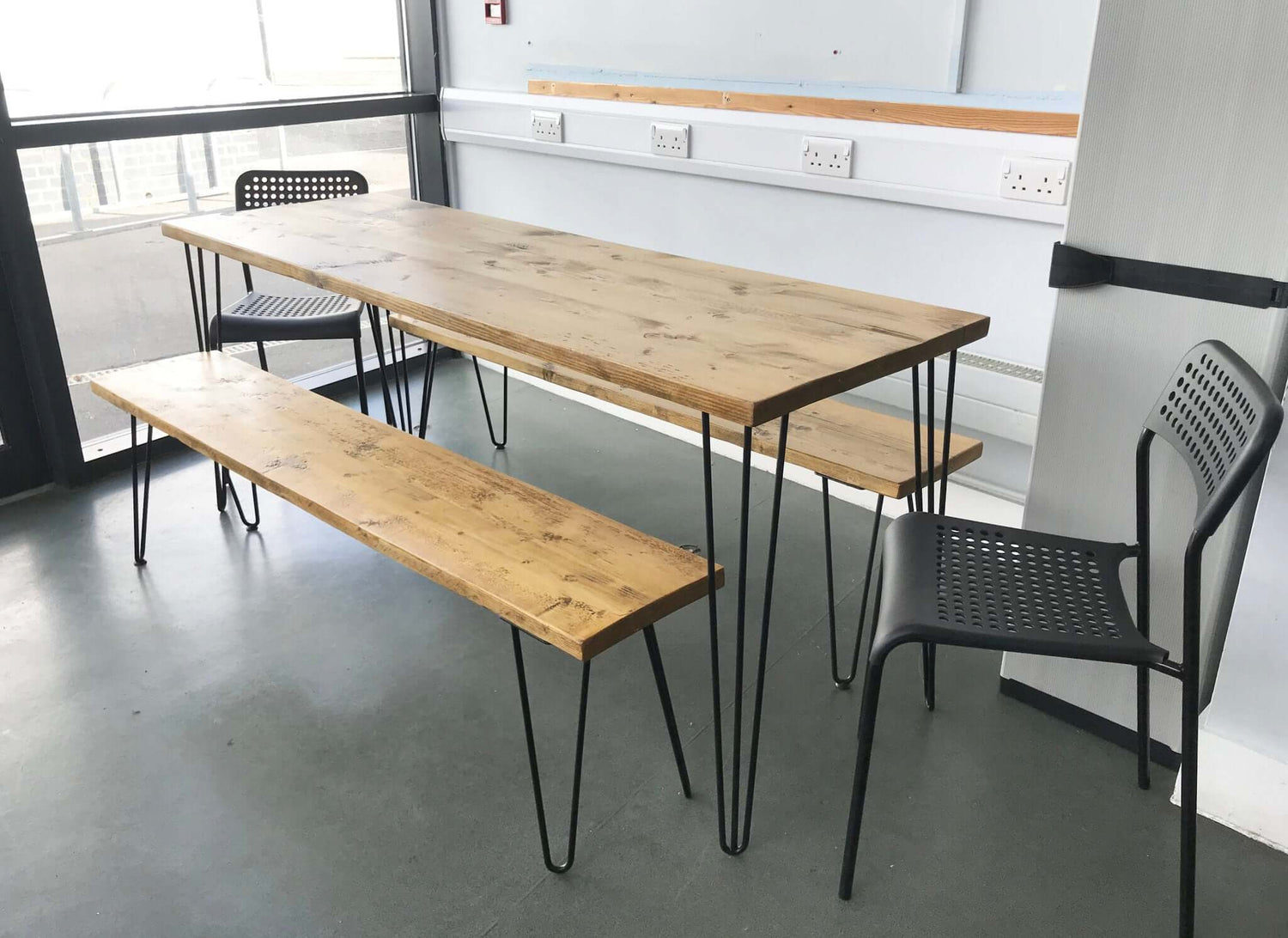 commercial install of office furniture.