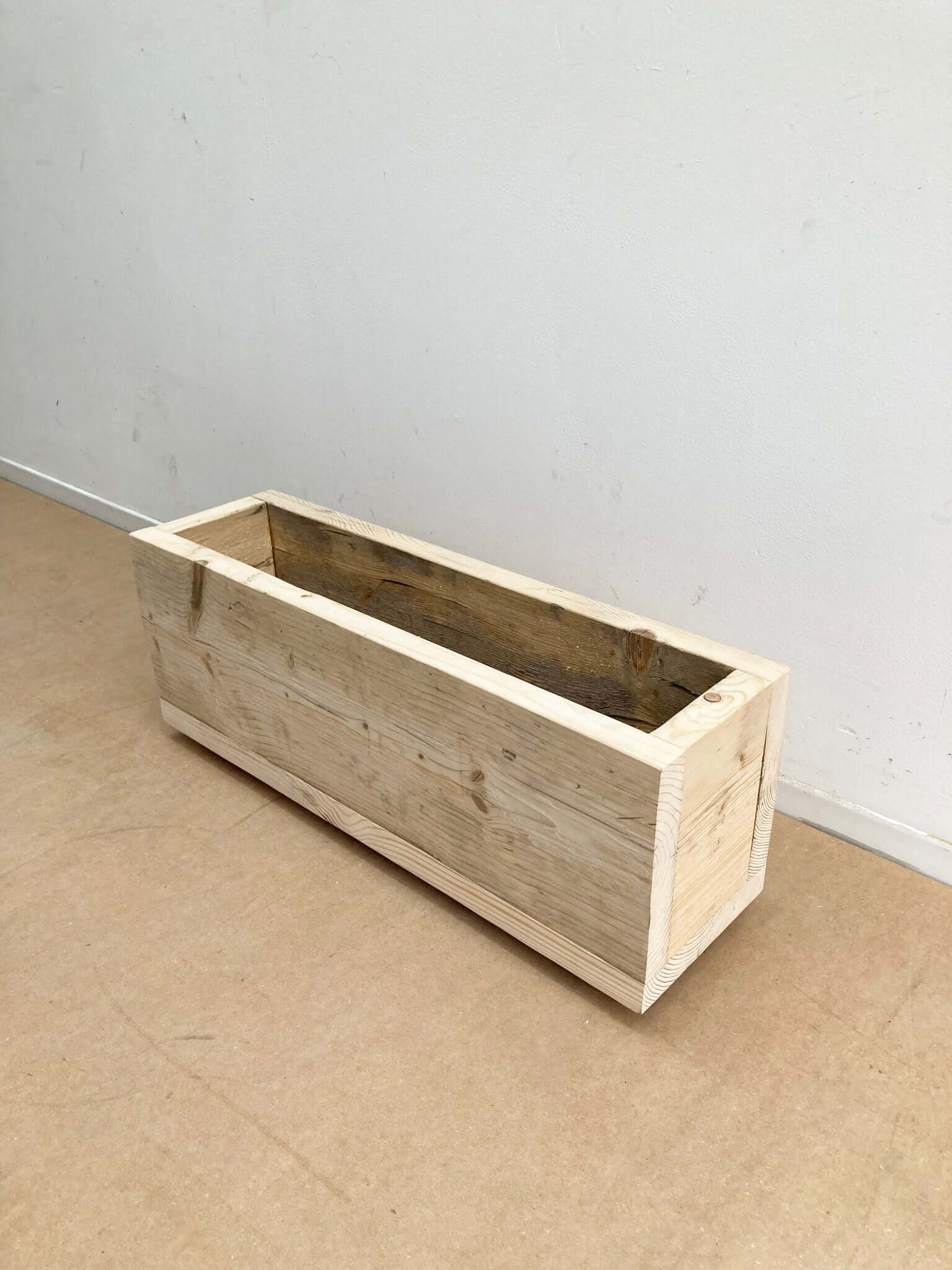 Reclaimed wood planter window box.