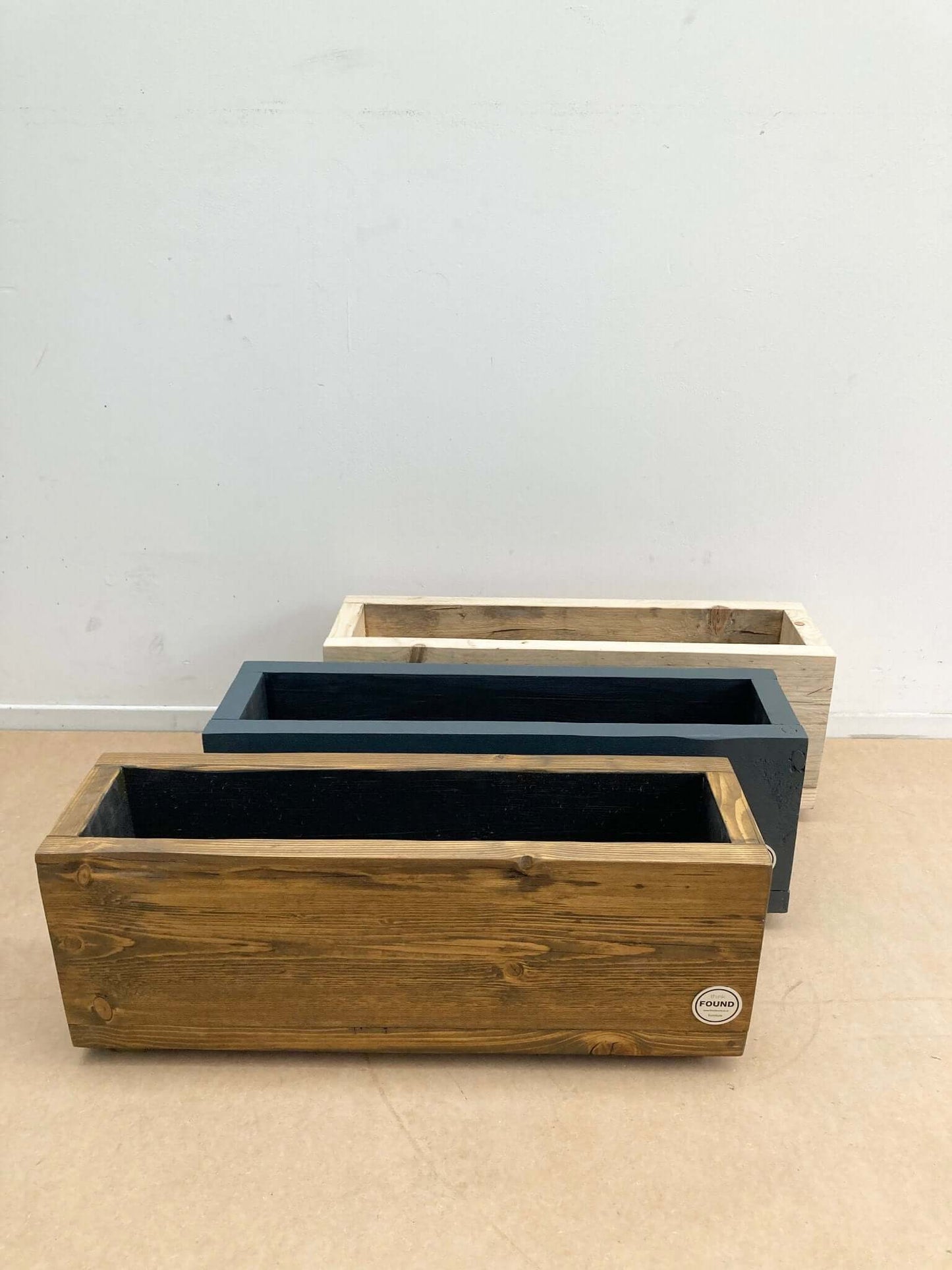 Reclaimed wood planter window box.